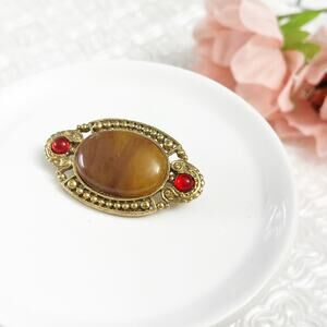 1928 Vintage 90's Cabochon Brooch